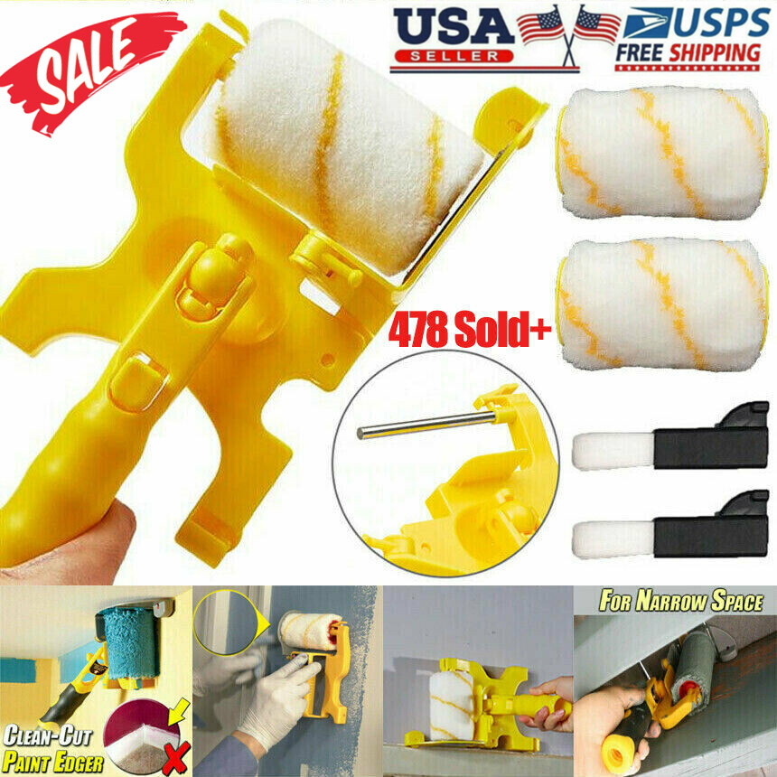 Multifunctional Clean-Cut Paint Edger Roller Brush for Room Wall Corner Ceiling