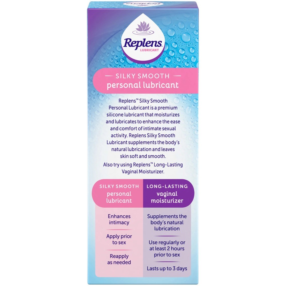 (3 pack) Replens Lubricant, Silicone Based, Silky Smooth, 2.7 fl oz