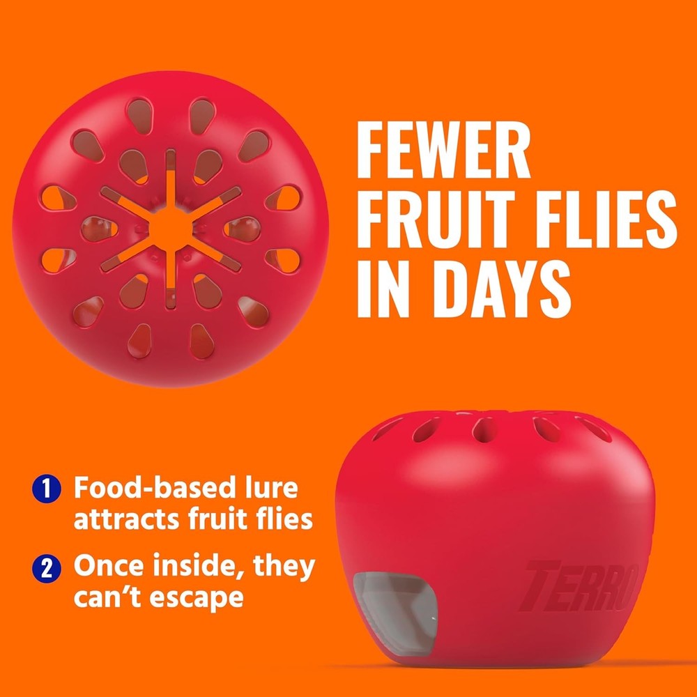 TERRO Fruit Fly Traps for Indoors (4 Pack)