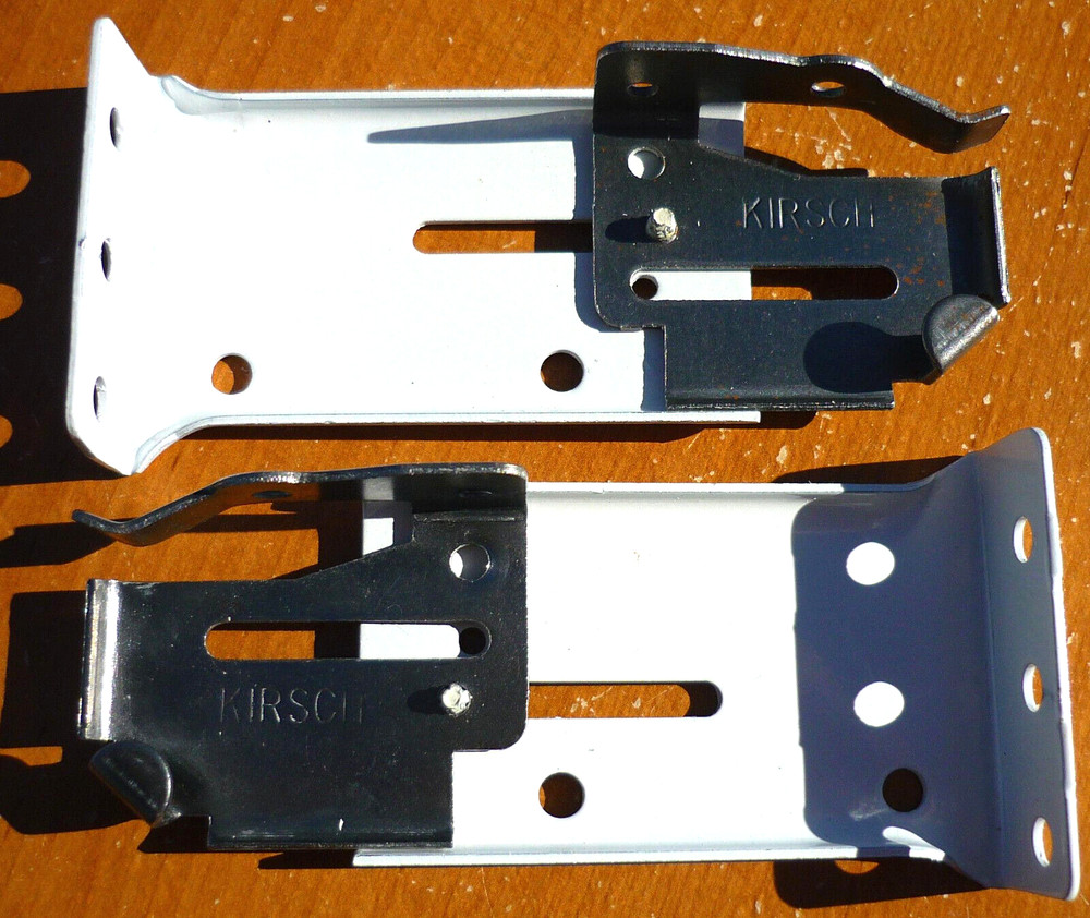 (1 PAIR) Vintage Adjustable Kirsch Curtain Drapery Wall Brackets