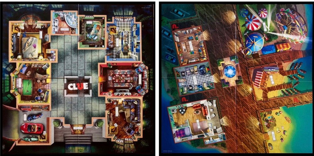 2013 Clue Classic Game Board Only 2-Sided Replacement Part