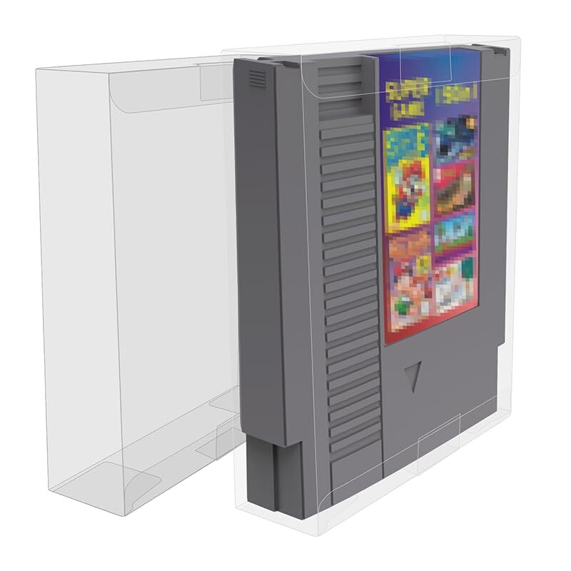 100x CLEAR PROTECTIVE BOX PROTECTOR DISPLAY CASE For NINTENDO NES GAME CARTRIDGE
