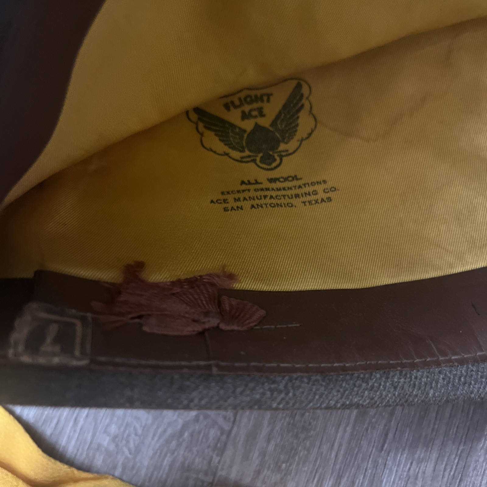 WWII Korea Cavalry Armored Garrison Cap Tie Hat Ascot MILITARY Yellow Vietnam