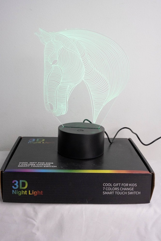 3D Color Changing Horse Night Light