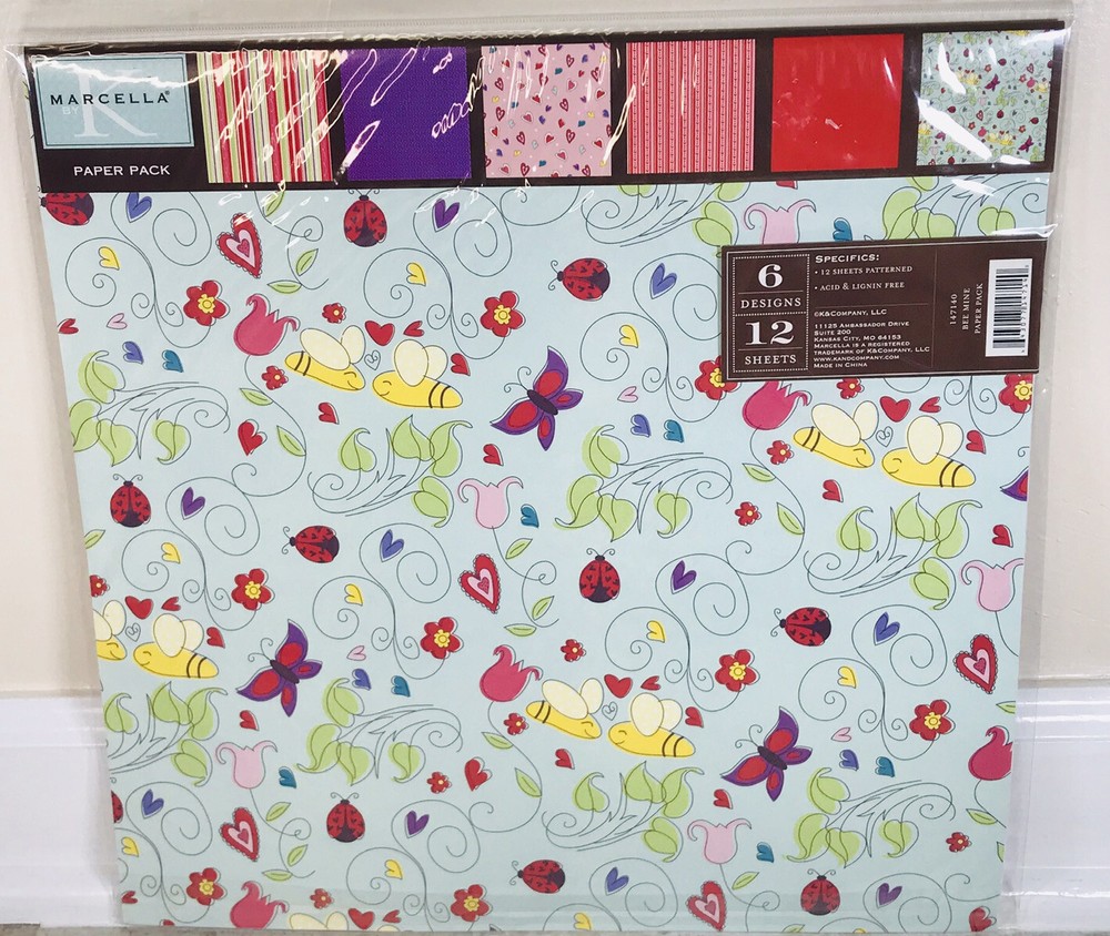 Marcella By K  SPRING THEME ASSORTED SCRAPBOOK 12x12 SHEET SET