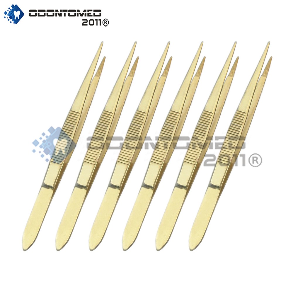 ODM 6 Splinter Forceps 4.5 FULLY GOLD Surgical Dental INST