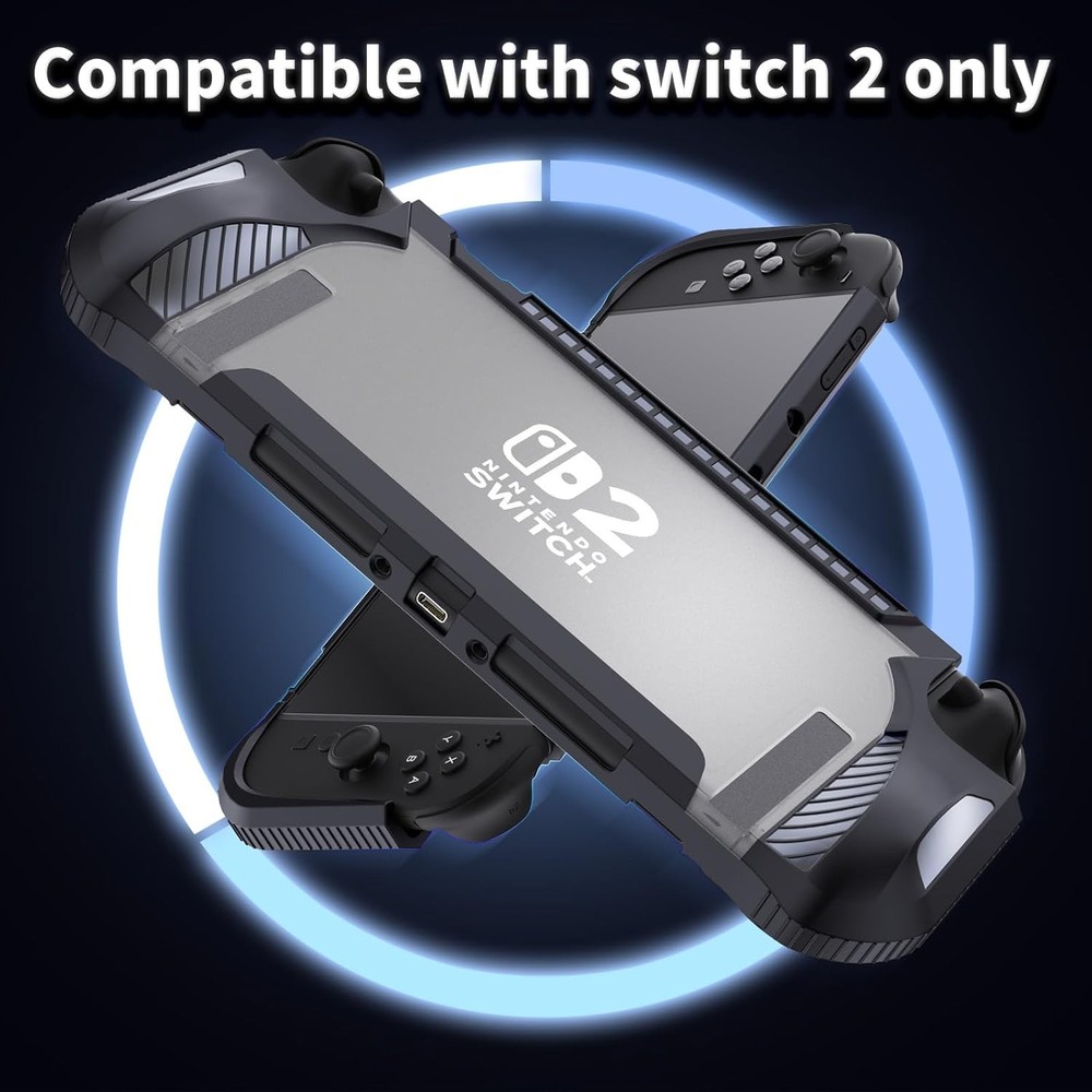For Nintendo Switch 2 Protective Case Shockproof Dockable Cover +HD Screen Guard