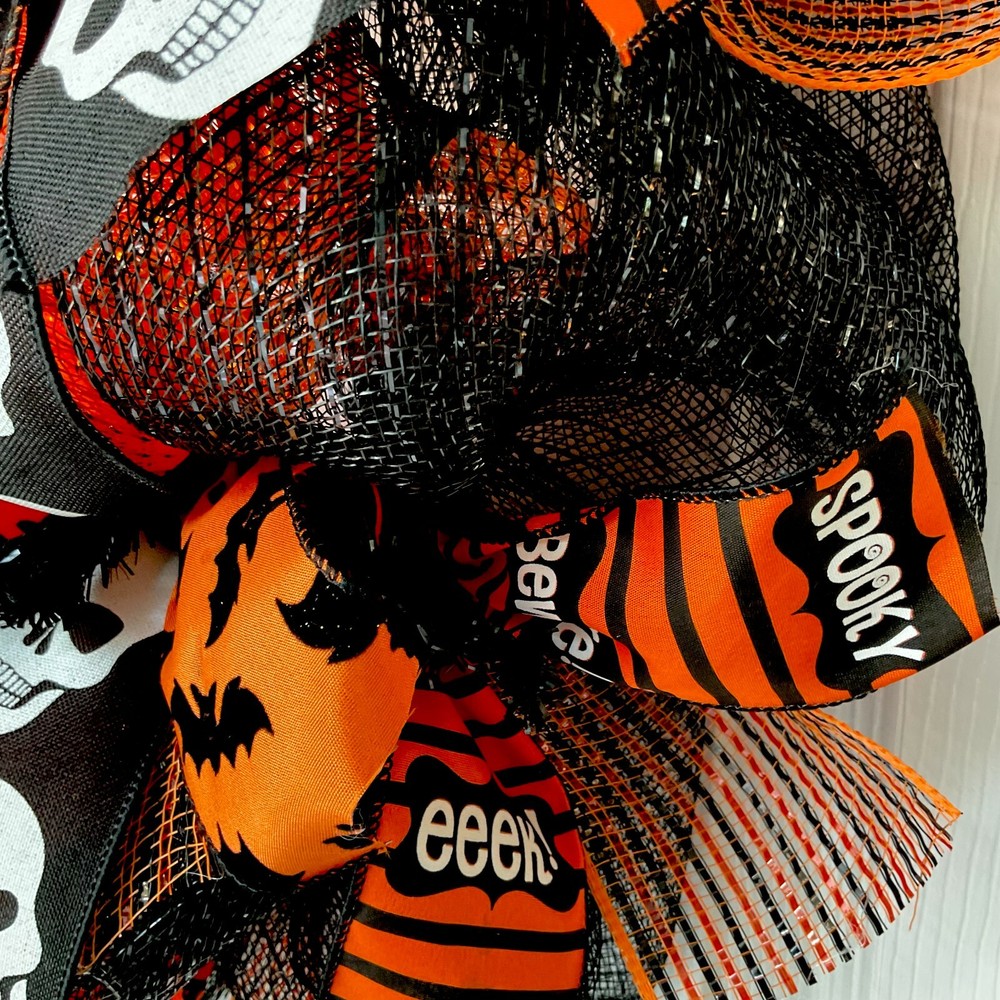 Nevermore Raven Handmade Deco Mesh Wreath
