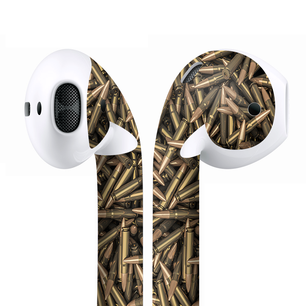 Skins Wraps compatible for Apple Airpods Bullets AR Rifle Shells
