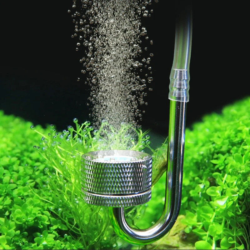 Aquarium Co2 Diffuser Solenoid Regulator System Atomizer Fish Tank Bubble Silver