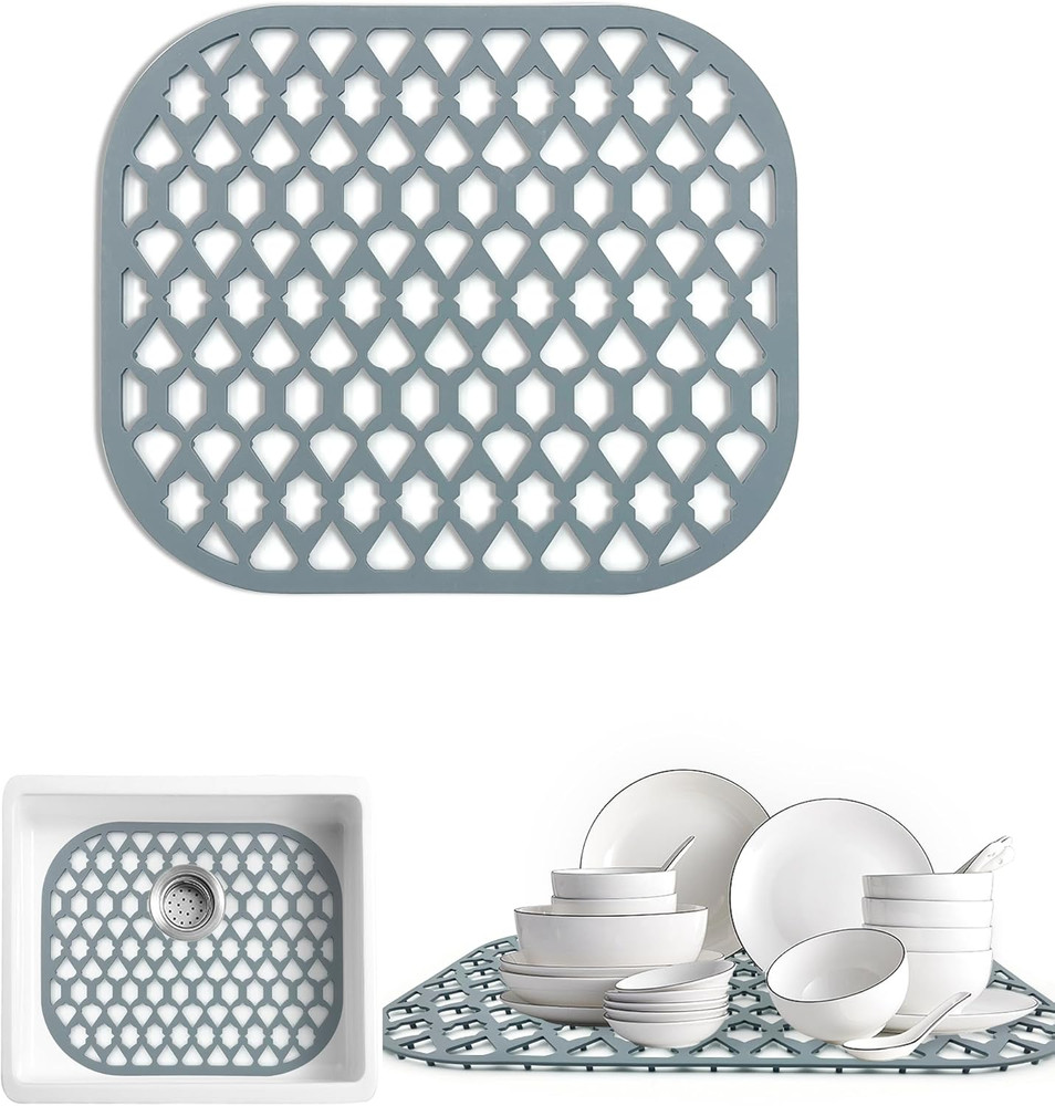 Silicone Sink Protectors for Kitchen Sink, Multiple Sizes Mats Grids for Bottom