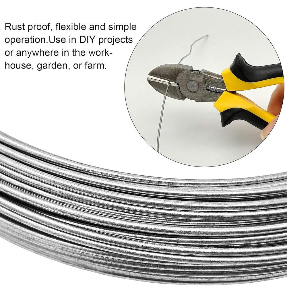 19 Gauge Galvanized Solid Wire,98ft Hobby Wire,Multi-Purpose...