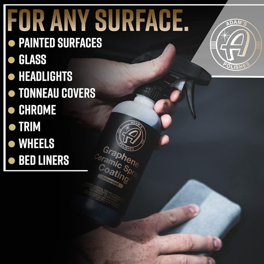 Adam's Advanced Graphene Ceramic Spray Coating Kit - 18+ Sprayable Graphene ...