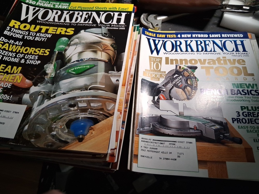 Workbench Magazine Bundle 25X Lot Various Issues Woodworking Hobbies