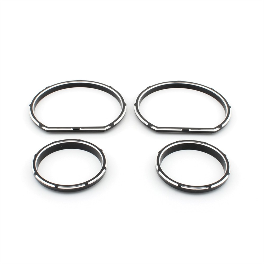 Black White Instrument Panel Bezel For Harley Electra Glide Tri Glide 2014+