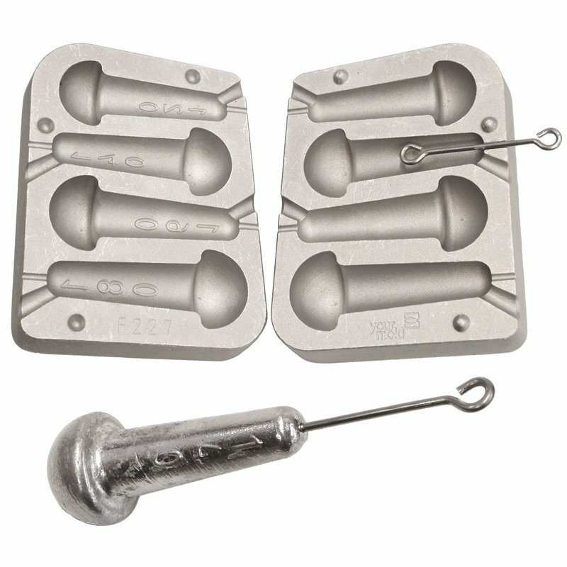Mould for Mushroom Beach Weights, extra strong tails , cod, rays bass pollack