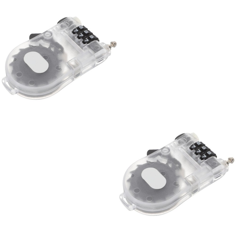 Set of 2 Snowboard Security Lock Cable Flexible Length Combination for