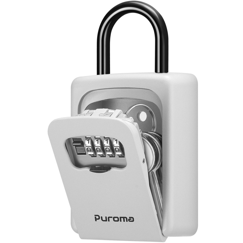 Lock , Large Key Lock Resettable Combination Lockbox, Portable Wall Mount Loc...