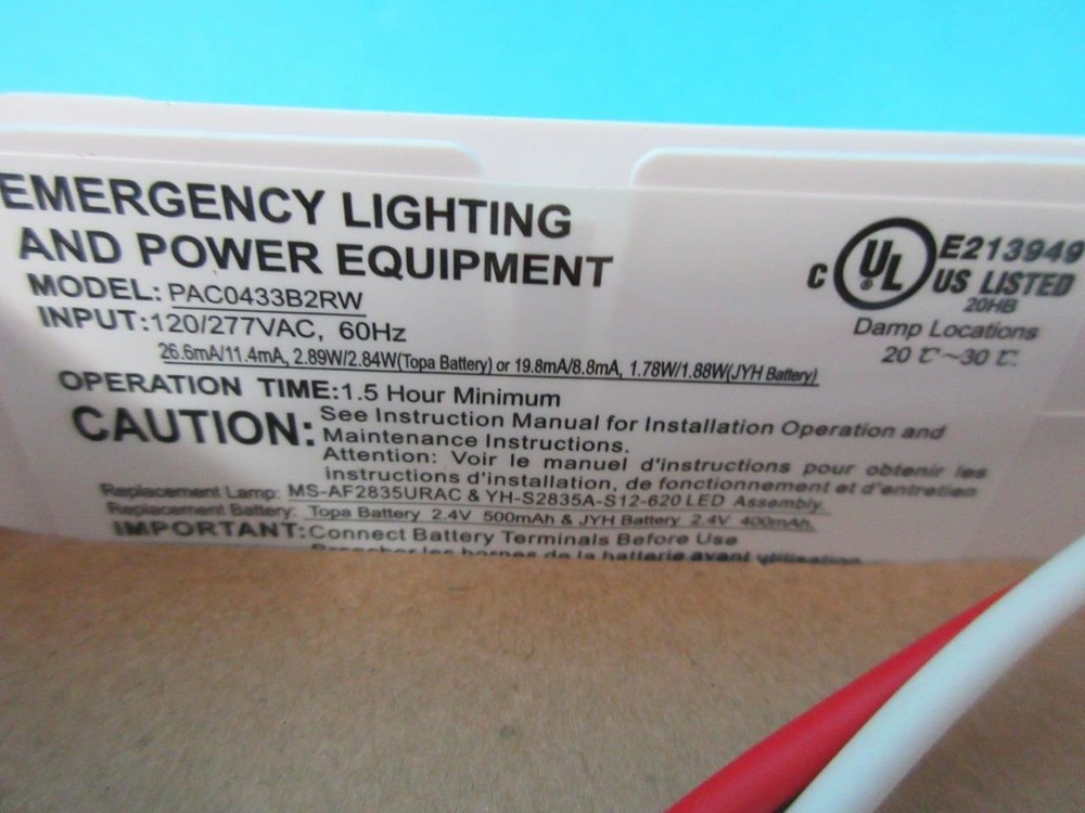 ATLAS LIGHTING THERMOPLASTIC LED EXIT SIGN EXPRWR DOUBLE FACE RED LETTER LIGHT