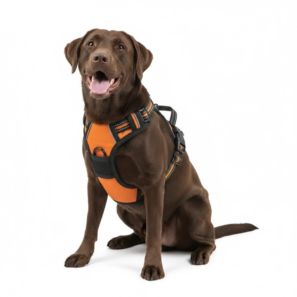 No Pull Dog Harness, Reflective Comfortable Vest Harness with Front & Back Ea...