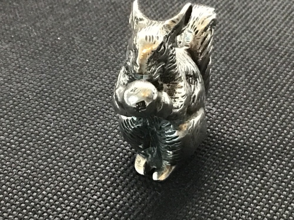 solid silver Squirrel figurine 57grams