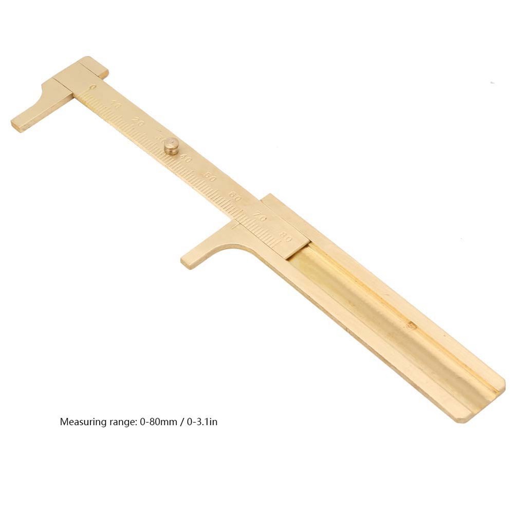 Measuring Tool Solid Copper Vernier Caliper 0-80mm Caliper Ruler For Archaeology