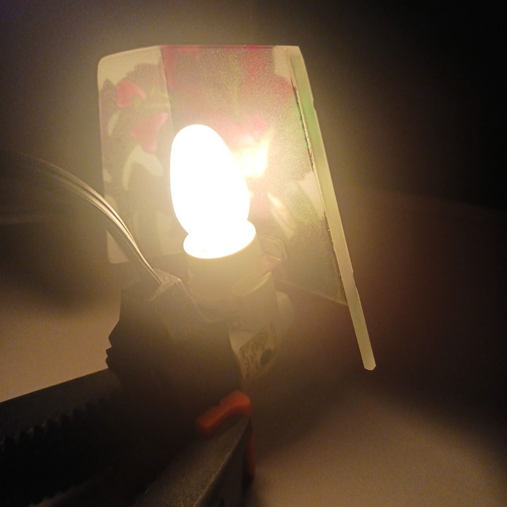 Hummingbird 5" Stain Glass Stylization Night Light With Switch Not Original Box