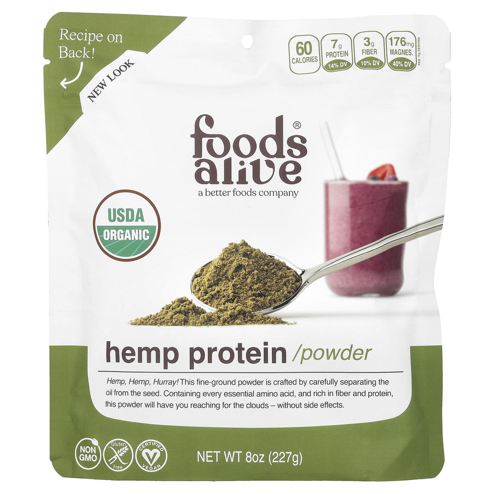 Organic Hemp Protein Powder, 8 oz (227 g)