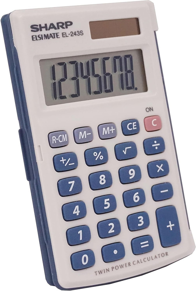 Sharp Calculators EL-243SB 8-Digit Pocket Calculator