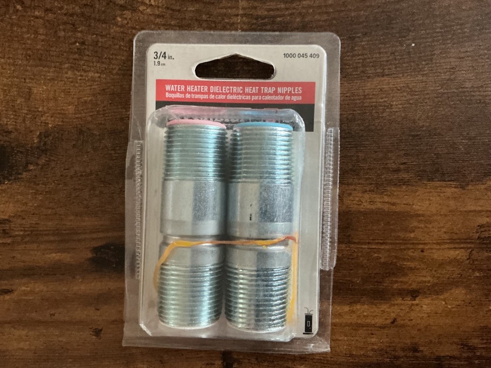 EVERBILT 3/4" WATER HEATER DIELECTRIC HEAT TRAP NIPPLES 1000 045 409
