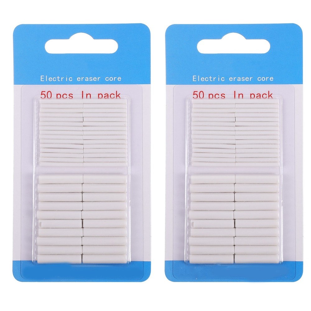 100 Pcs Automatic Pencil Eraser Replacement Core Electric Refills