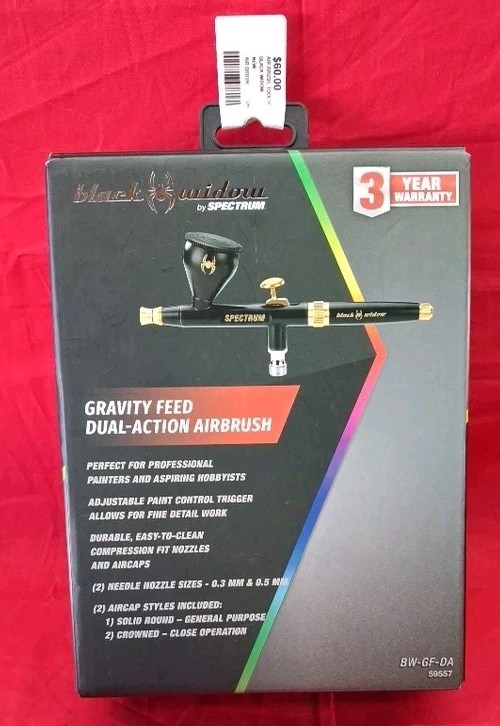 BLACK WIDOW Gravity-Feed, Dual-Action Airbrush #59557
