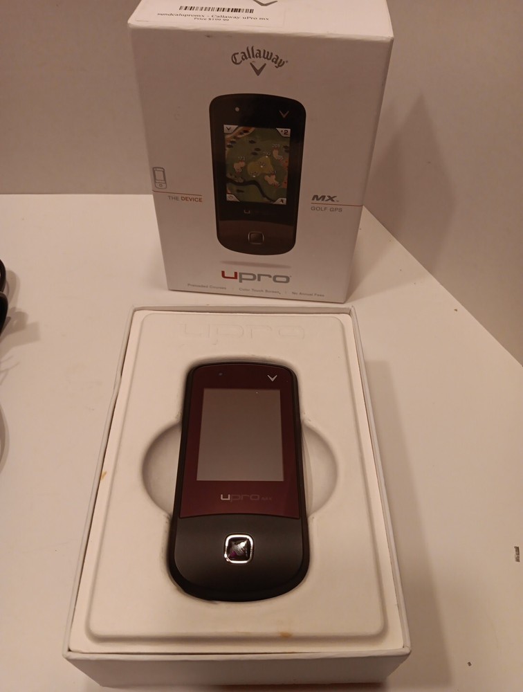 Callaway upro MX Black RangeFinder Golf GPS *Power Button Needs Replace* Works