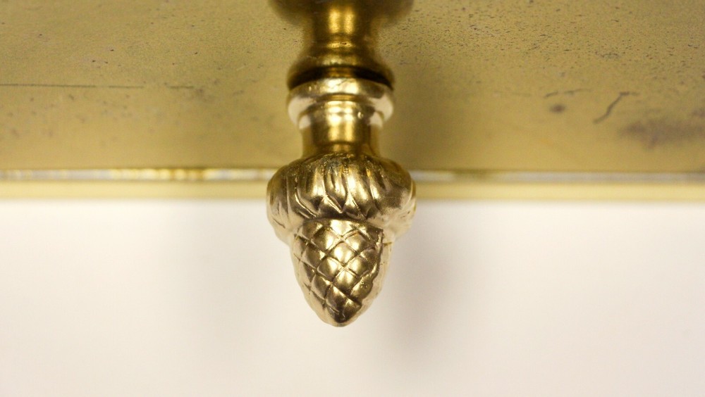 Modern Brass & White Resin Pineapple Finial Wall Sconce