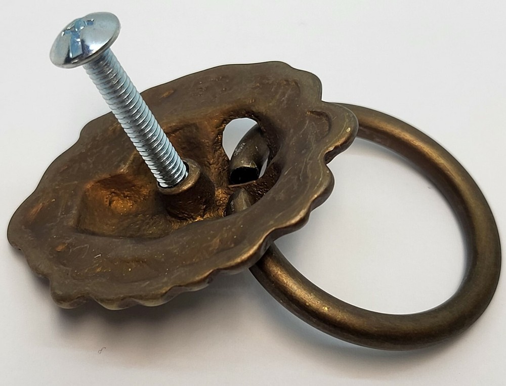 Solid brass Duncan Phyfe style Lion Head knocker ring Pull Early American SINGLE