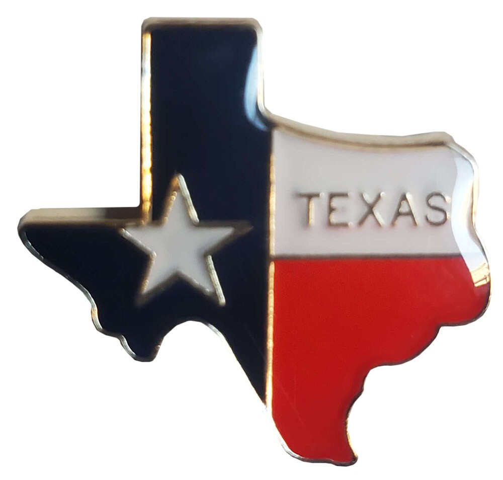 TEXAS State Map Lapel HatPin Top QUALITY ENAMEL