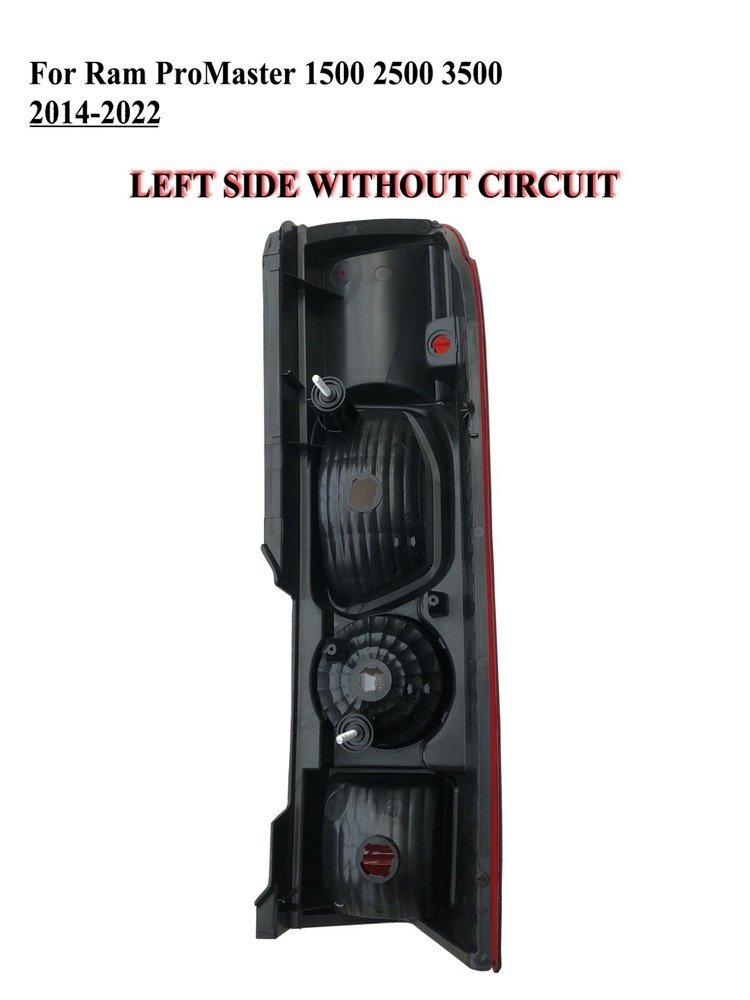 Driver Left Side Rear Tail Light for 2010-2022 RAM Promaster 1500 2500 3500