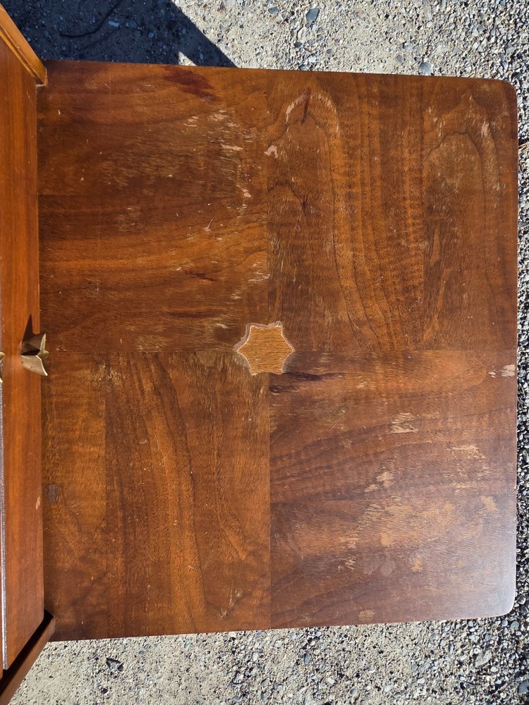 One Mid-century Mersman ( 1950s-1970s ) step-up side table solid wood.