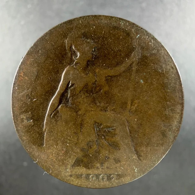 1902 Great Britain Half Penny Lightly Circulated