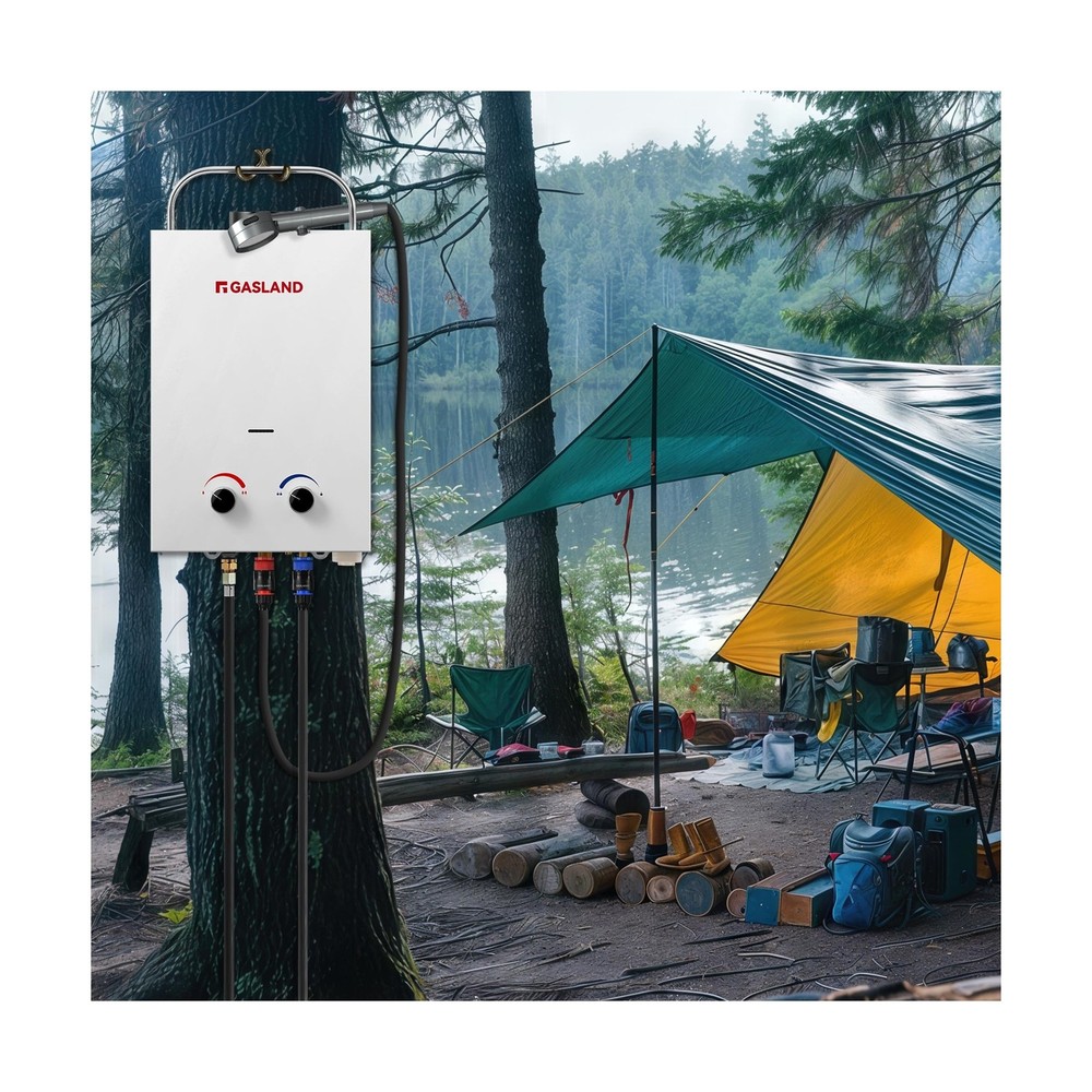 GASLAND BS158 Outdoor Portable Gas Water Heater 1.58GPM, 6L Propane Tankless ...
