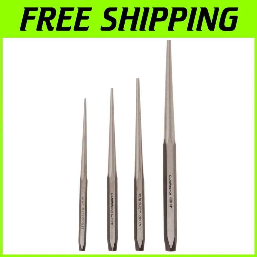 Professional 4 Pc Long Taper Punch Set