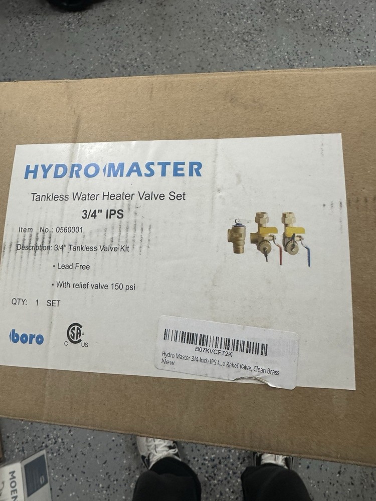 HYDRO MASTER Tankless Water Heater Service Valve Kit with Pressure Relief Valve