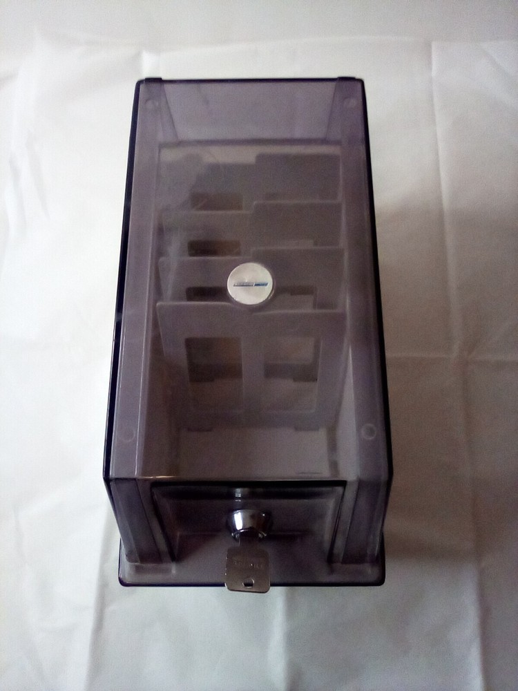 Perfect Micro Floppy Disk Storage Box Case Holder Organizer Dividers with Key