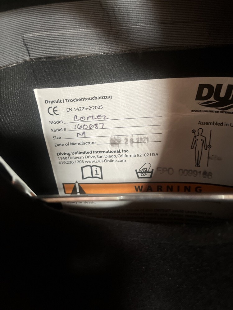 DUI Cortez Mens Drysuit M
