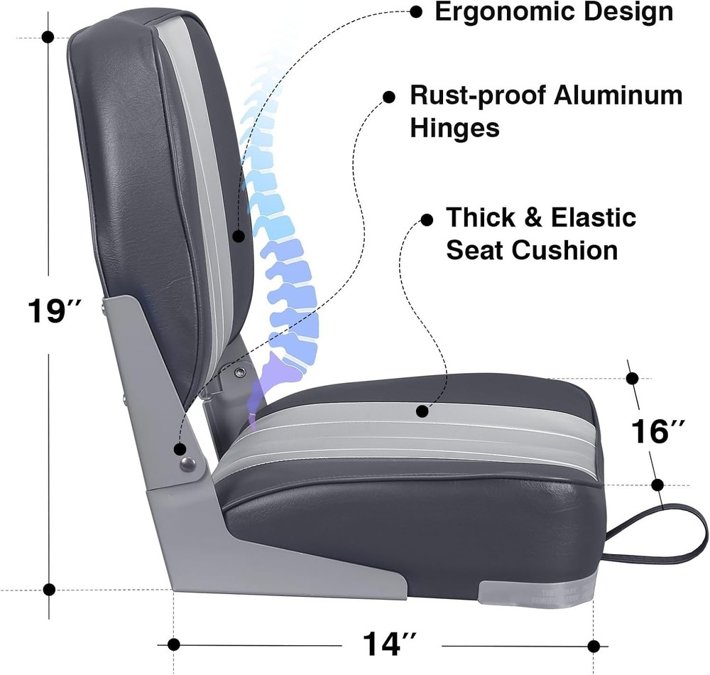 Classic Low Back Folding Boat Seat