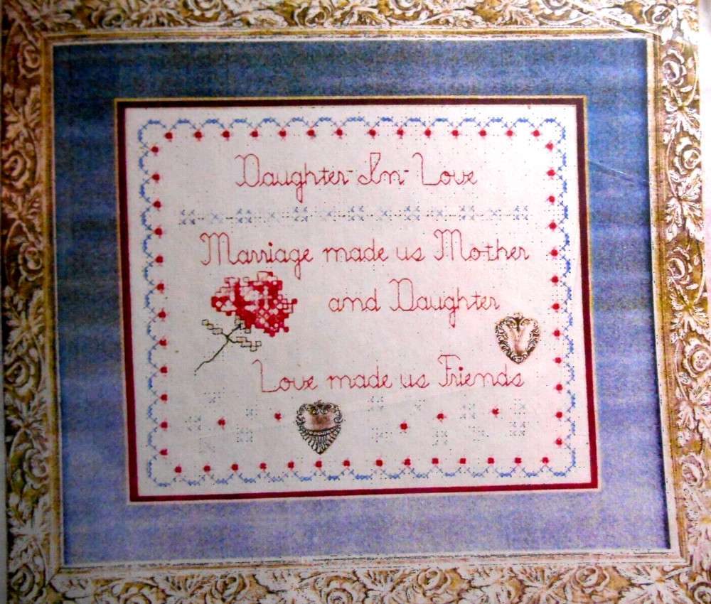 SANDI PHIPPS Cross Stitch CHART & CHARM Pack DAUGHTER IN LOVE Pattern/Chart