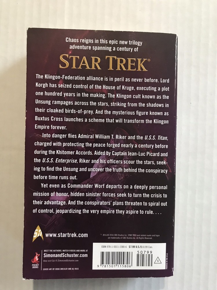 Star Trek 5 Book Paperback Bundle, Pre-Owned
