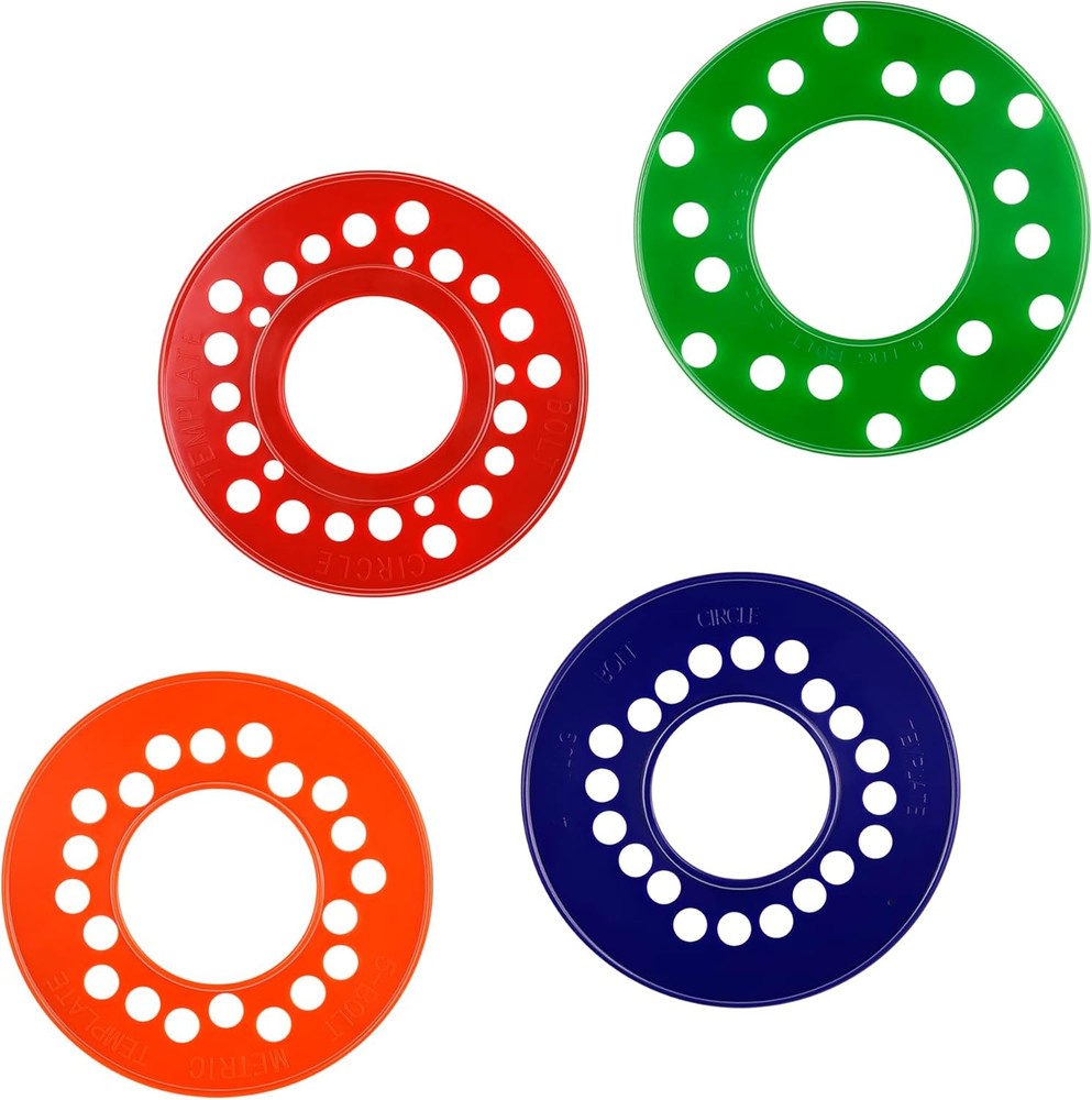 Wheel Bolt Pattern Template Tools For Measure Layout Pattern 4 5 6 Lug Setups