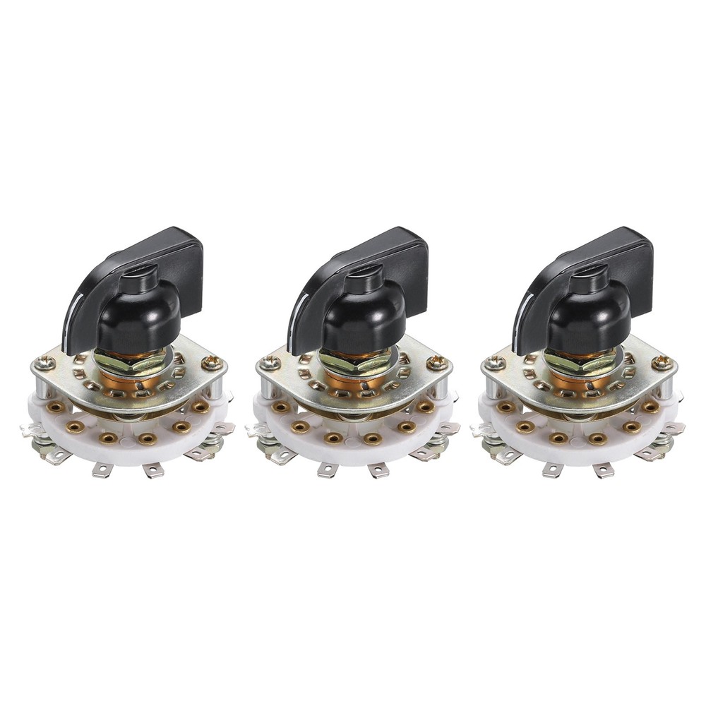 3 x 1P7T Rotary Switch 1 Pole 7 Position Band Selector 1 Deck