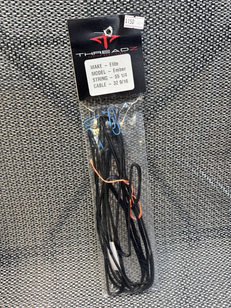Threadz Custom Bow Strings for Elite Ember Compound Bow - BCY 452X Black
